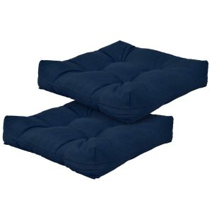 2PCS 21" X 21" Patio Chair Seat Cushion Pads Indoor/Outdoor Navy