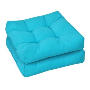 2PCS 21" X 21" Patio Chair Seat Cushion Pads Indoor/Outdoor Turquoise